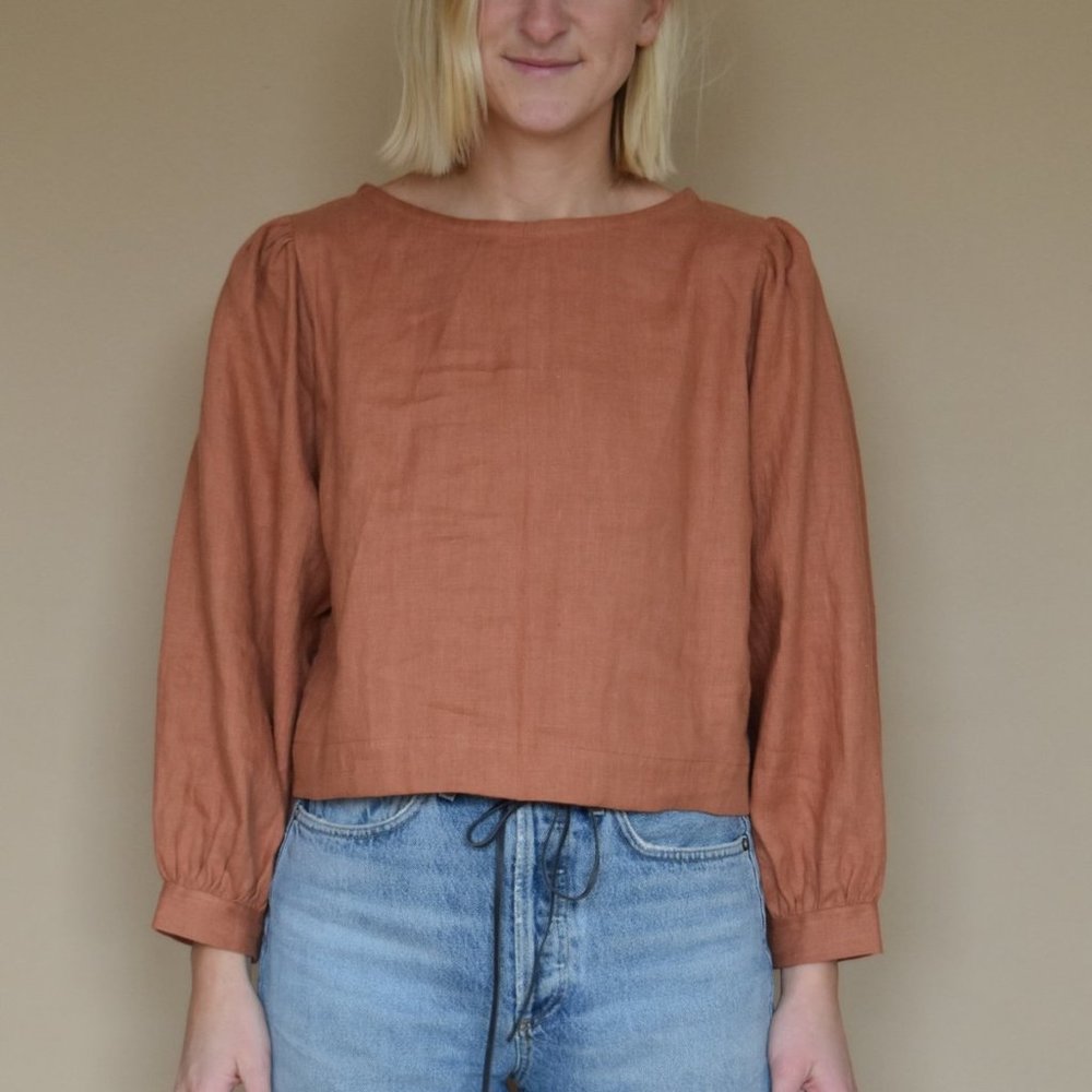 Shelter Gloria Top in Sunbake Linen xl NWOT